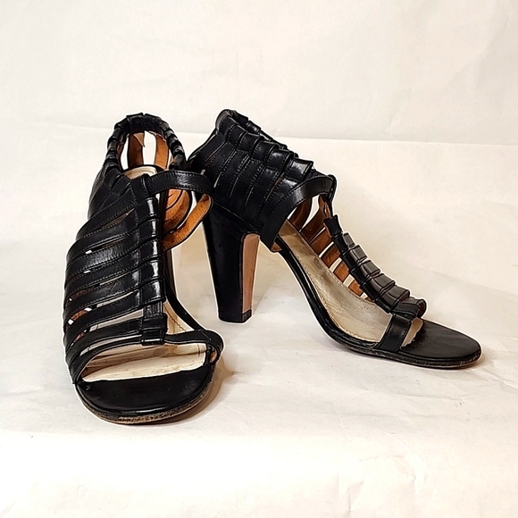 Maison Margiela Black Leather High Heel Sandals size 37 - Picture 1 of 5
